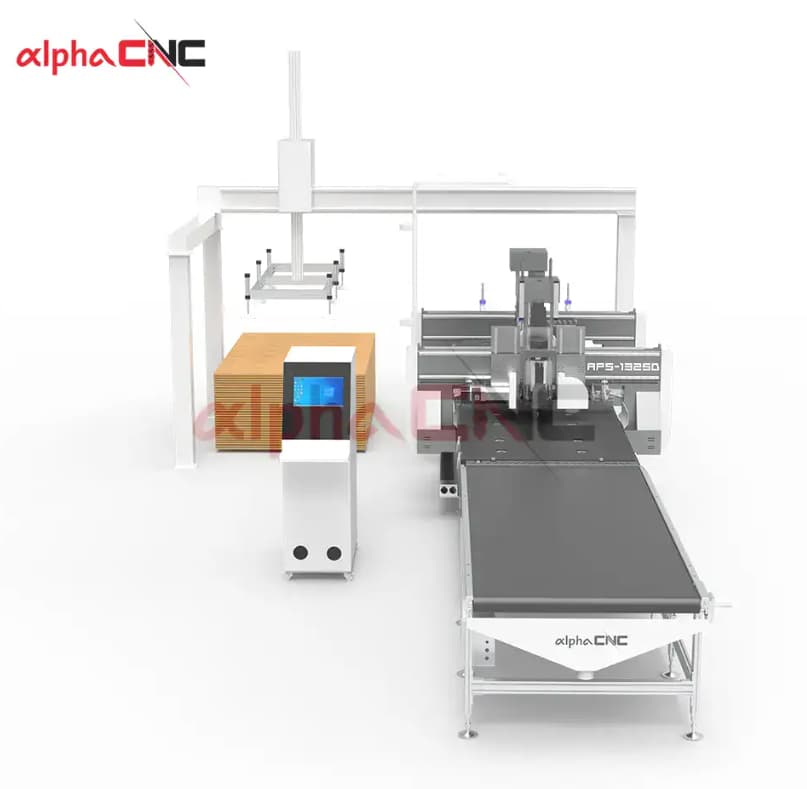 Alpha 1325 ATC Industrial CNC Router Auto Load, Label, Drill & Cut for Furniture