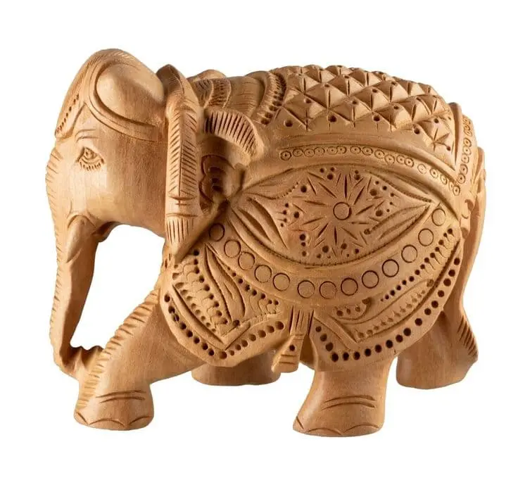 Sample showing smooth 3D contour carving on cedar wood by advanced CNC technology