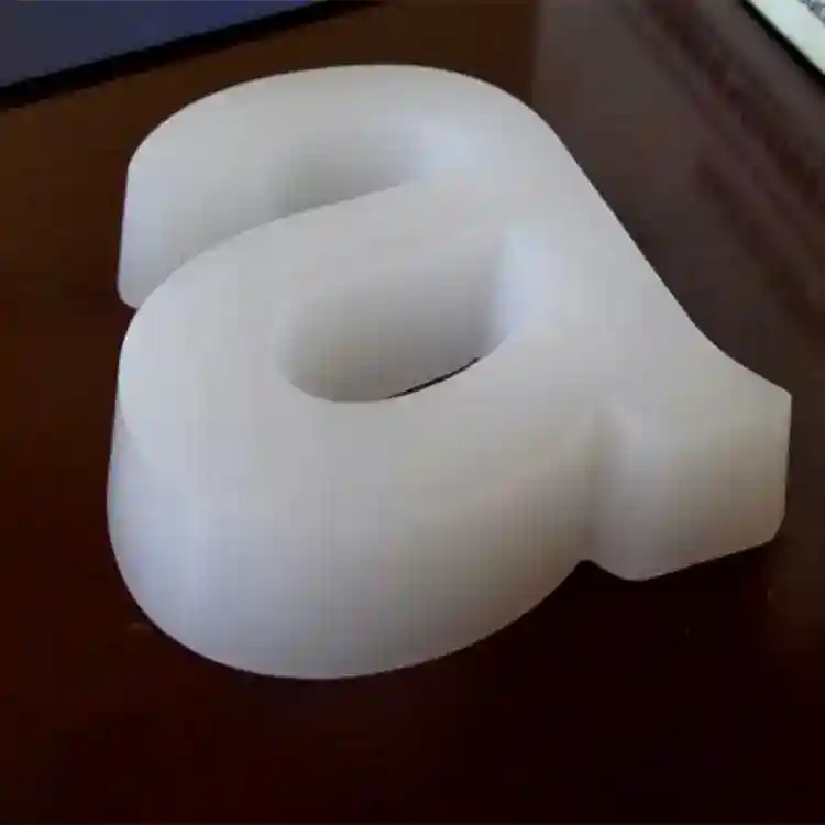 3D solid plastic letter sign cnc router machining