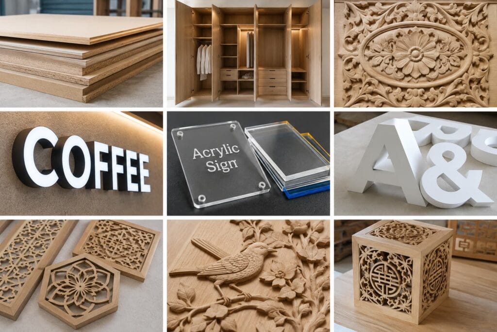 CNC router machining offers great flexibility.