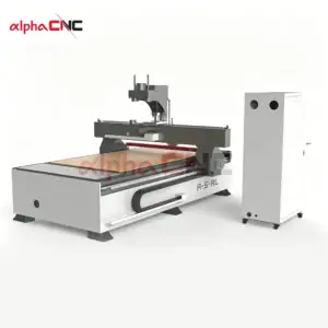 A-S-RL CNC cutter with press roller system and saw