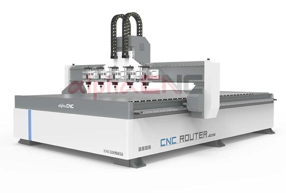 Alpha 5 spindles CNC router for furniture