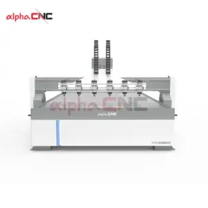 AMS‑6 multi‑head cnc engraving machine vacuum table