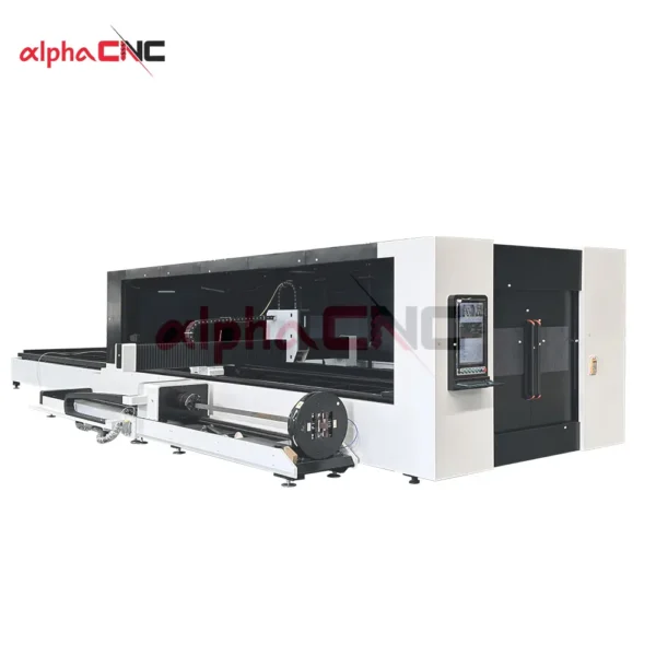 ATF-3015 Panel and Tube Integrated Fiber Laser Cutting Machine with Full Enclosure