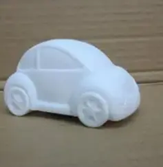 Abstract foam Sculpture with 3D Parts