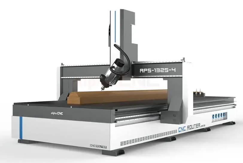 Alpha 1325 4 Axis CNC router for wood carving