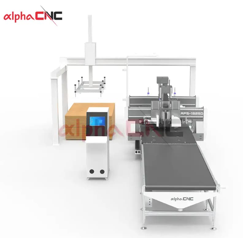 Alpha 1325 Automated ATC CNC Router Production Line