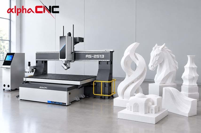 Alpha 5-axis CNC Machine For Complex Foam Models