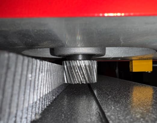 Alpha 6090 CNC XY axes use rack and pinion