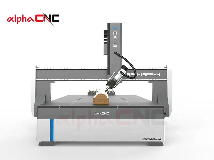 Alpha CNC APS-1325-4 swing head 4 axis cnc router