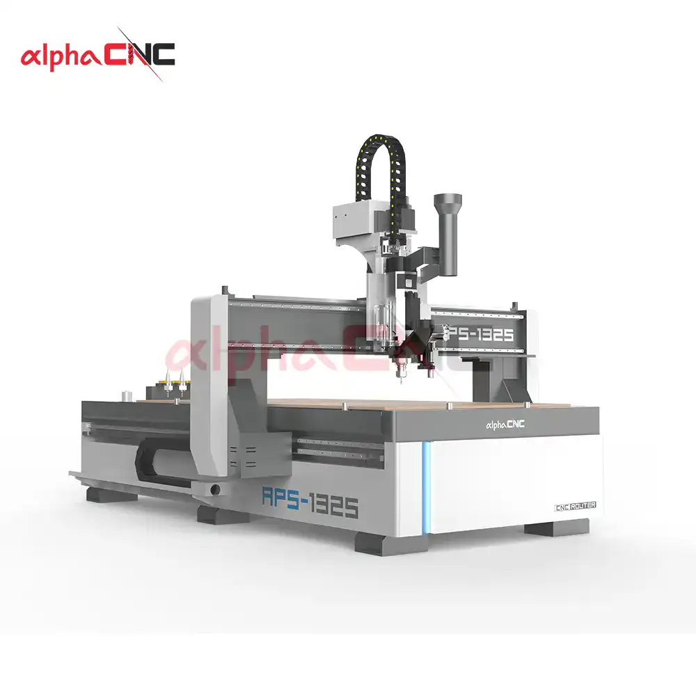 Alpha CNC APS‑1325 CNC Router with Oscillating Knife and CCD