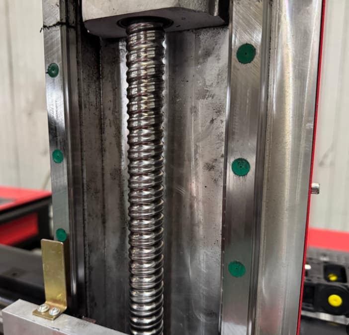 Alpha CNC Z axis uses ball screw