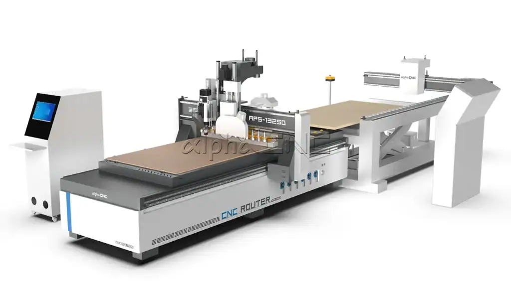 Alpha CNC auto loading wood cnc router machine