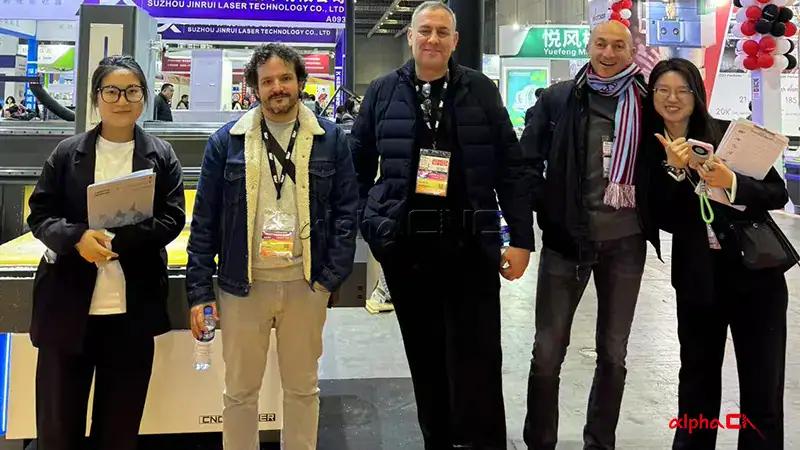 Alpha CNC international clients meet at machinery exhibition