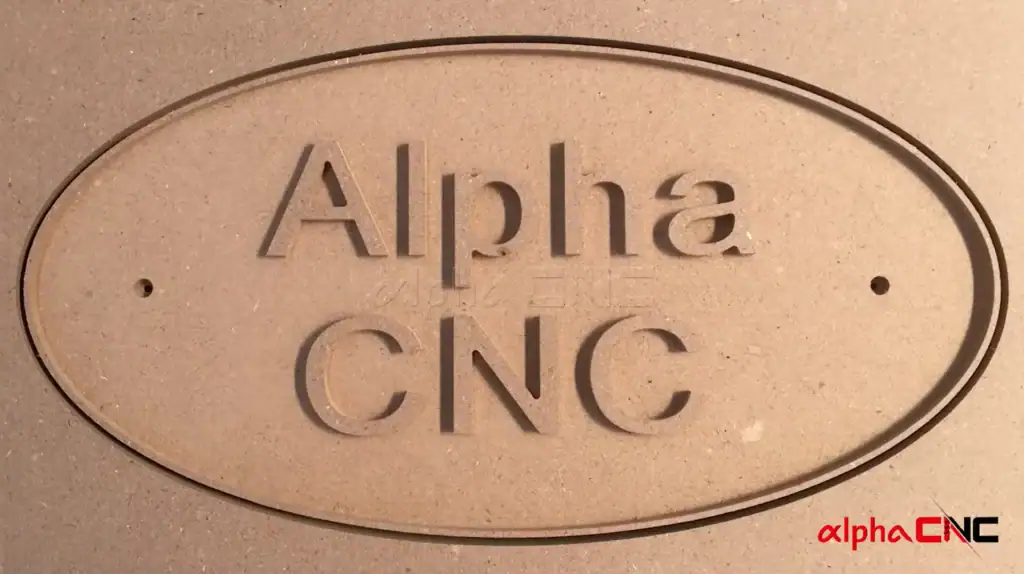 Alpha CNC mdf engraved sign cnc carving sample