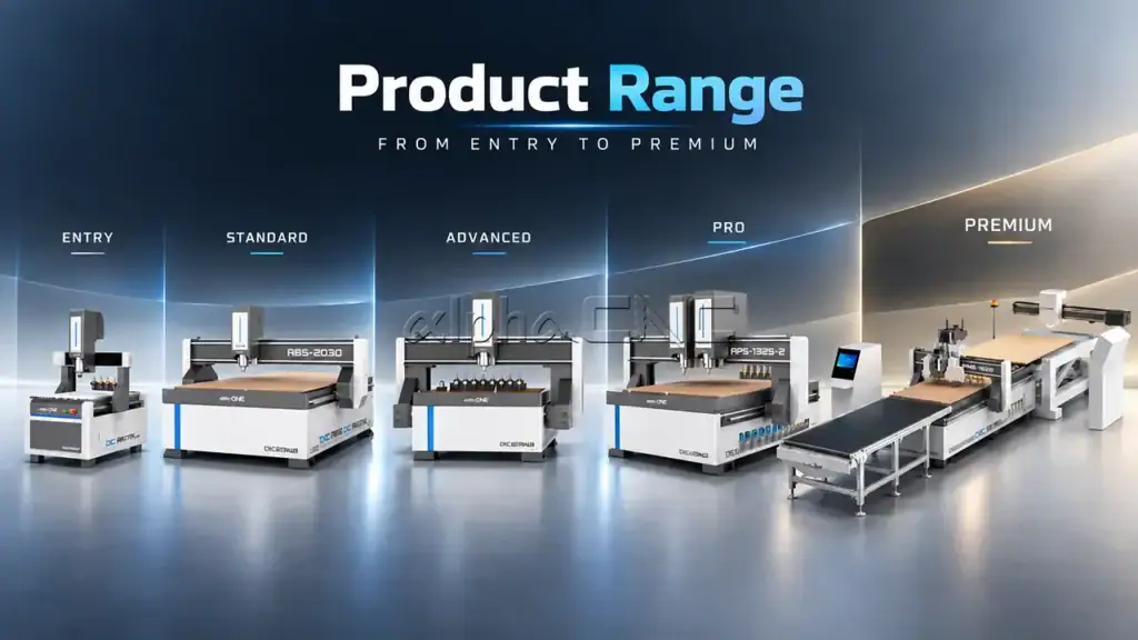 Alpha CNC product line woodworking cnc router for cabinet making
