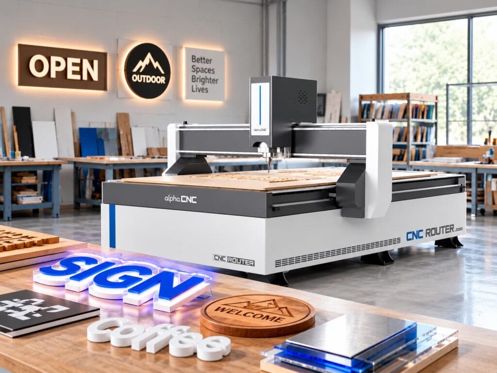 Alpha CNC router for Sign Making