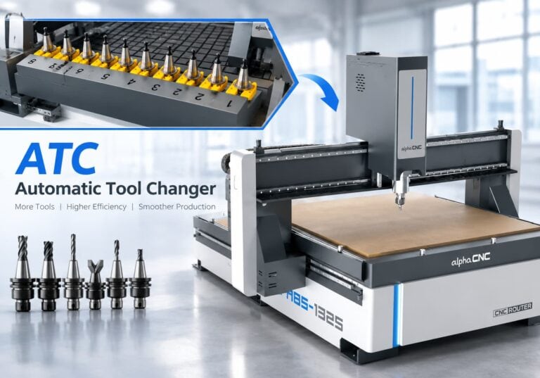 Alpha CNC router with automatic tool changer