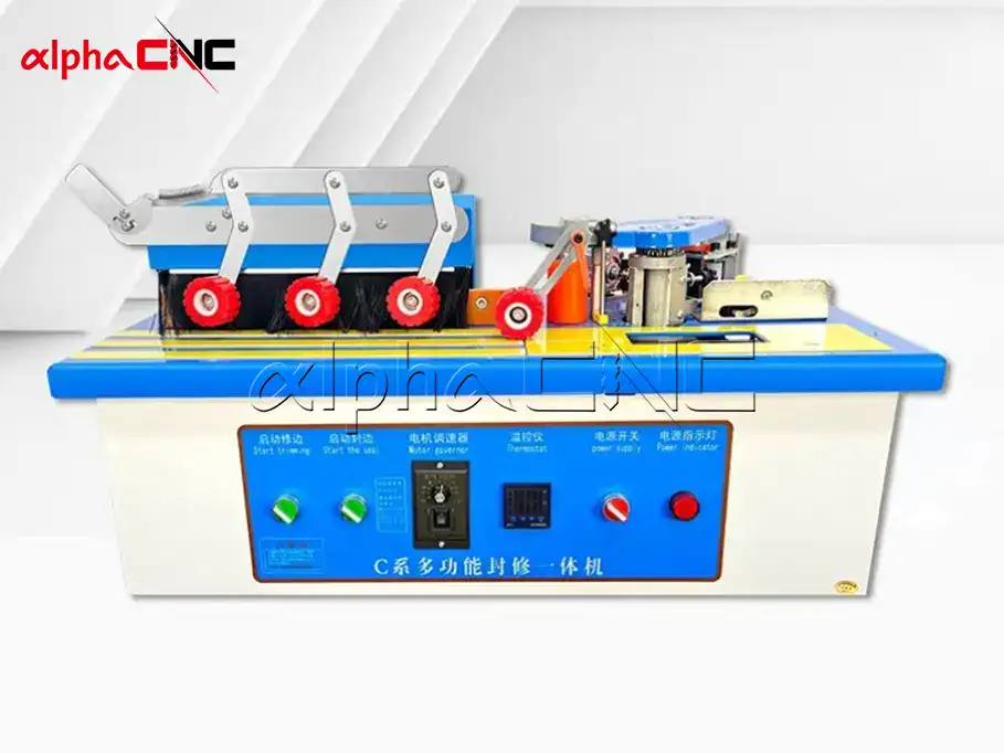 Alpha CNC semi automatic edge banding machine for small wood workshop