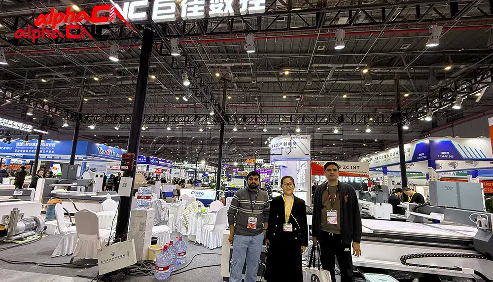 Alpha CNC team consulting with client