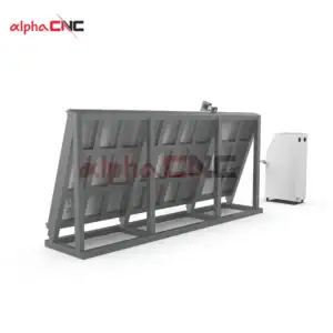 Alpha CNC vertical tilting bed cnc engraver segmented vacuum adsorption worktable