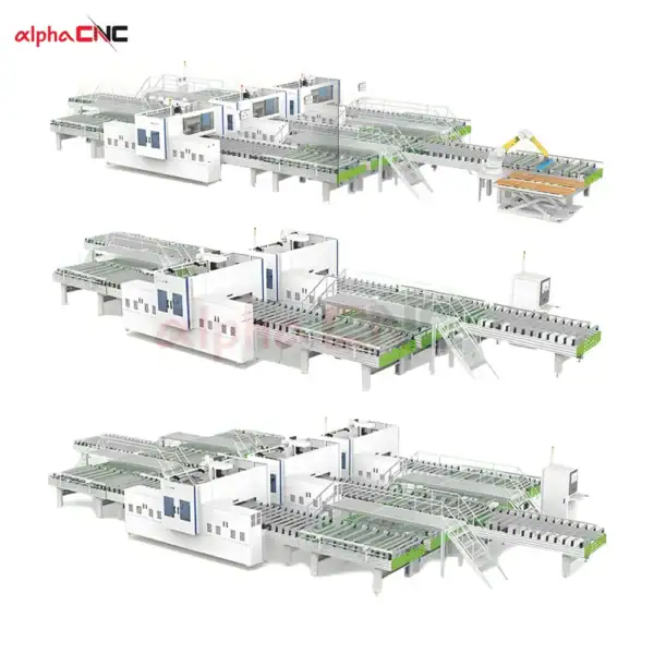 Fully automated furniture CNC production line with multi-machine connection