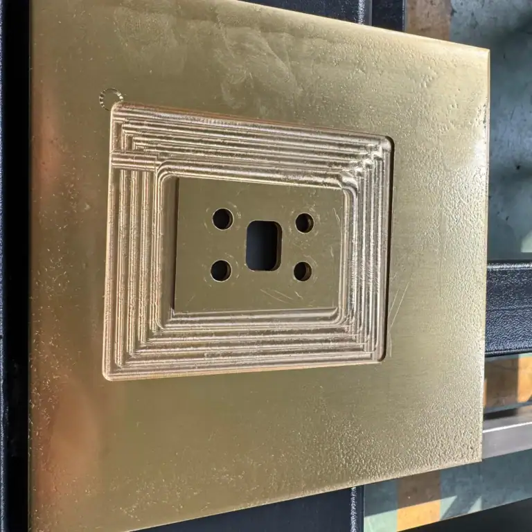 Brass carving and milling machined by APS‑1020 ATC CNC router