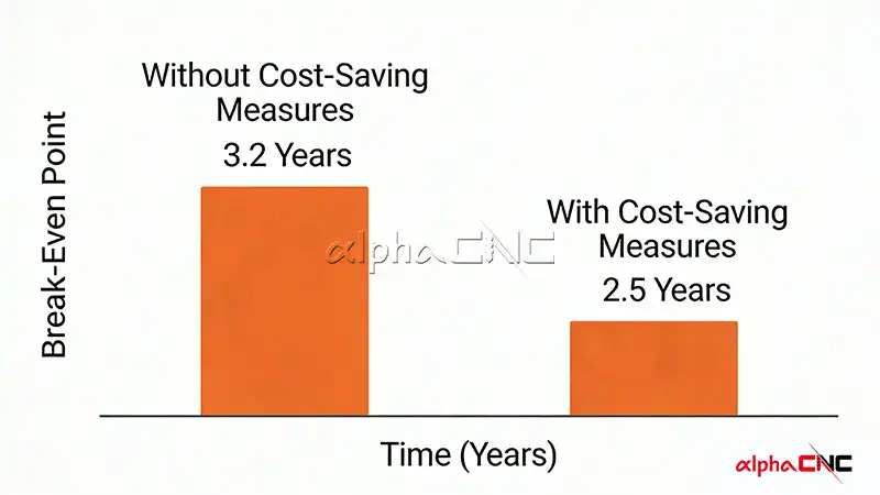 Break even time bar chart
