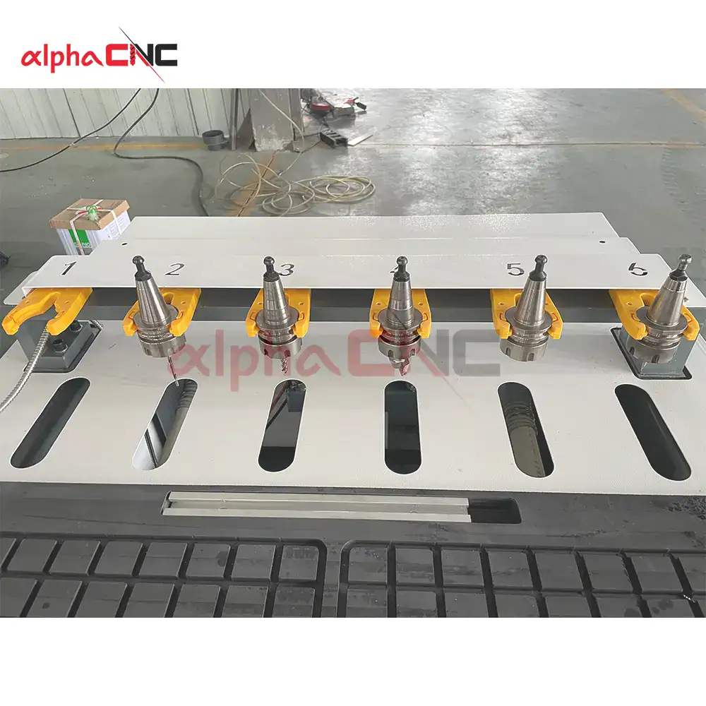 CNC Router ATC tool magazine with tool holders