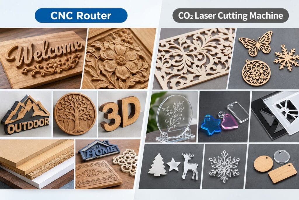 CNC Router and CO2 Laser Sign Making Comparison