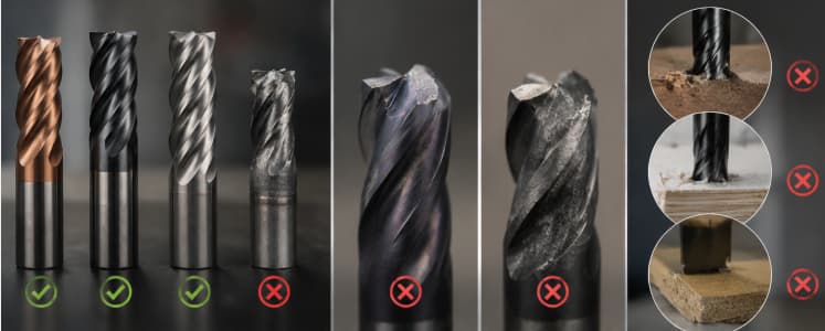 CNC router tool breakage