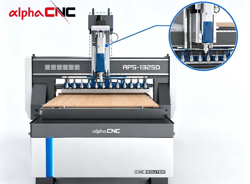 CNC automatic tool changer consists of a tool magazine, spindle, tool holder, and control system.