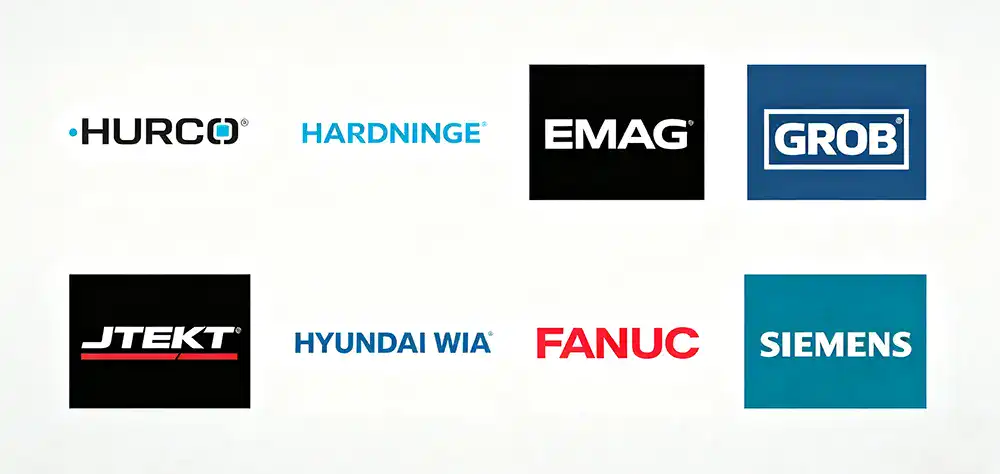 CNC machining system brand logos