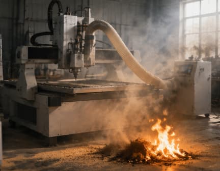CNC Machine  Safety of Dust & Fire Risks
