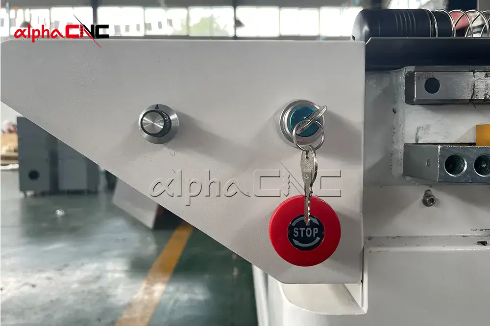 CNC router safety emergency stop operation