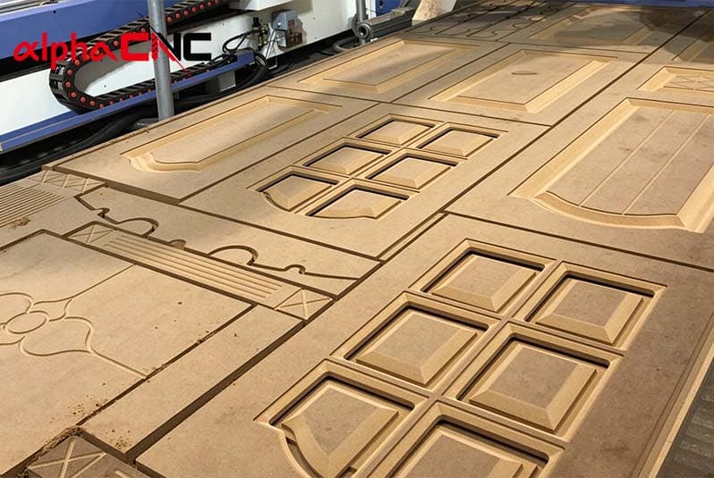 CNC routing of MDF cabinet door profiles