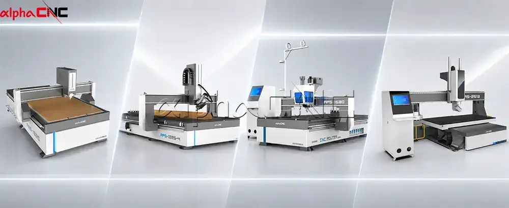 Comparison of 3-axis 4-axis 5-axis and ATC CNC router types