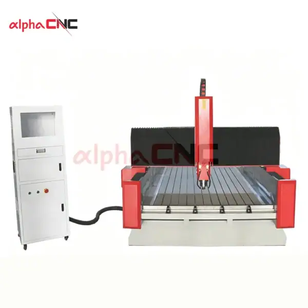Complete stone CNC router machine with separate control cabinet