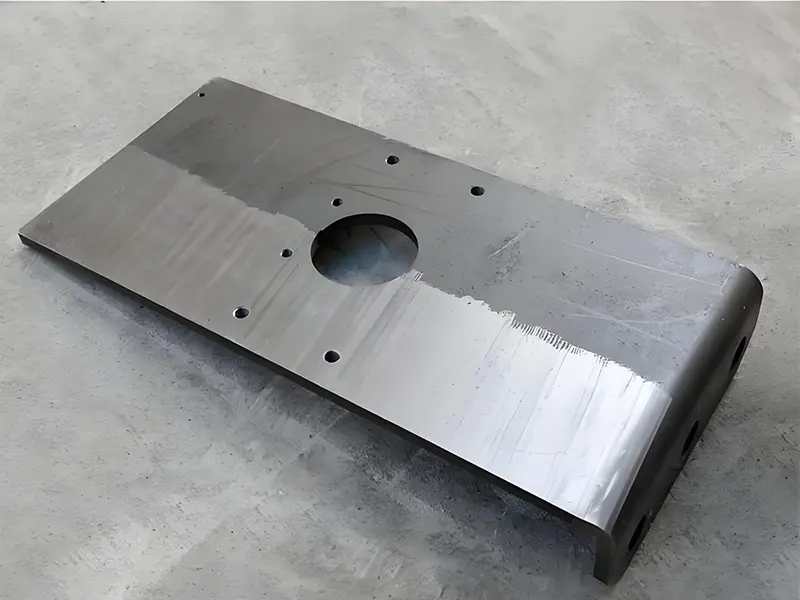 CNC laser cutting machine operating on copper