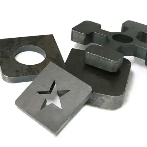 Thick metal machined parts of different shapes
