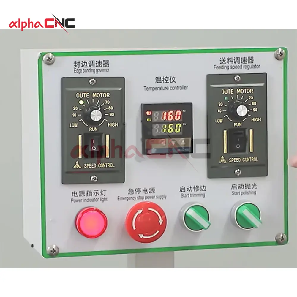 Control Panel of DWS-190 Edge Banding Machine - User-Friendly Interface for Simple Operation