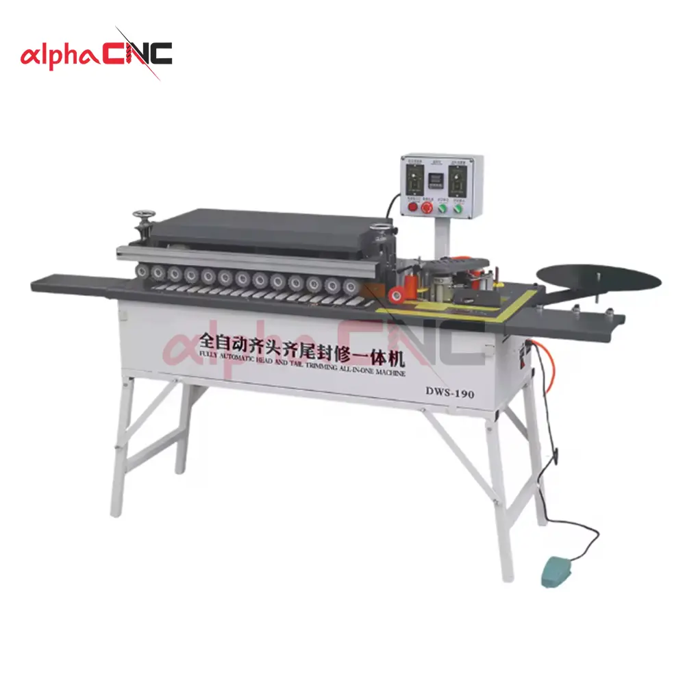 DWS-190 Shaped Edge Banding Machine with Double Row Inclined Pressure Wheels for Stable Feeding