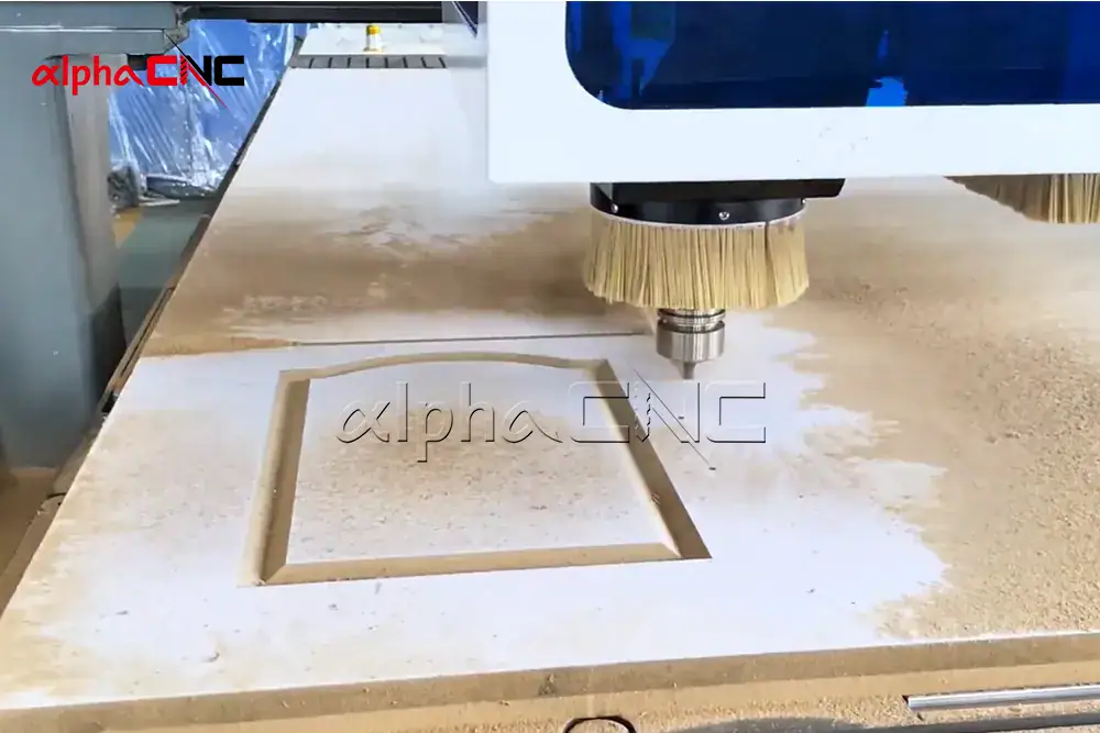 Detailed View of CNC Router-Engraved Door Panels
