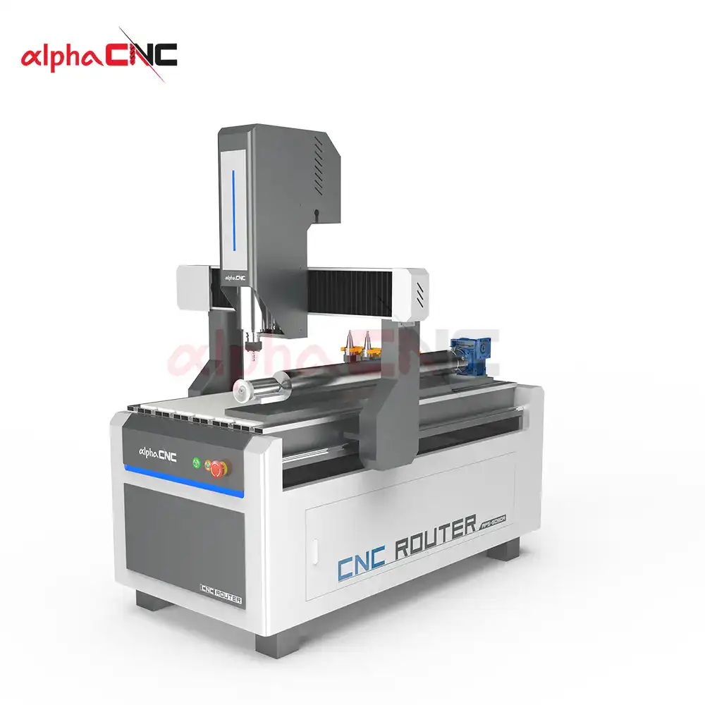 45-degree angle of 6090 CNC with tool changer magazine