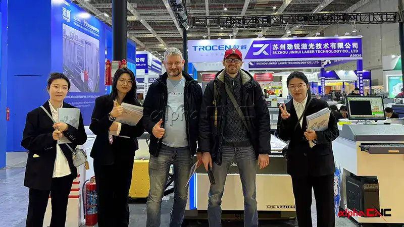 Discussing with clients about the production of machine furniture