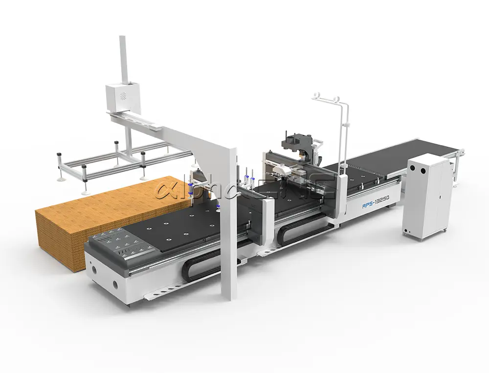 Dual station labeling and cutting machine