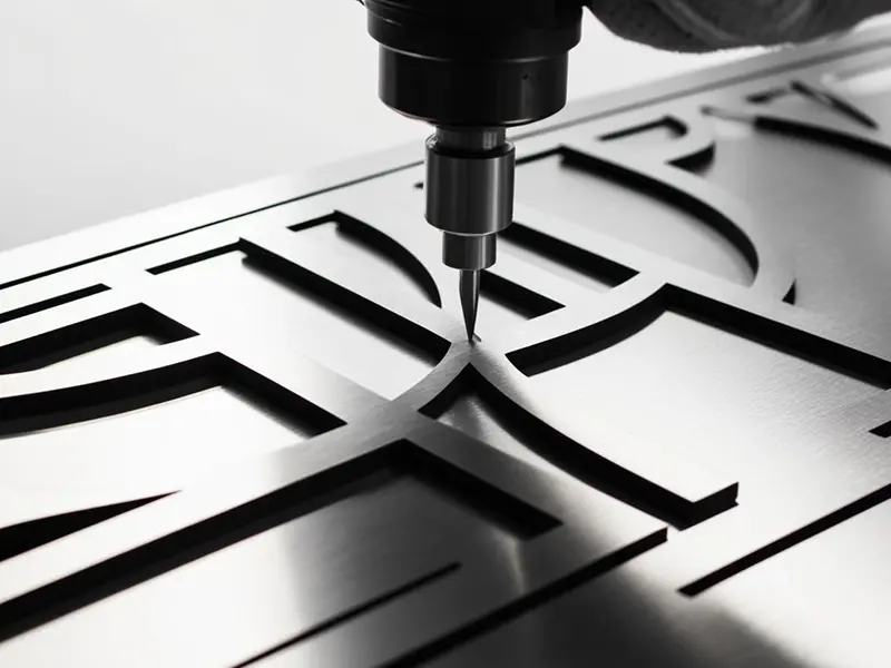 Durable Anodized Aluminum Metal Signage Sample for Indoor and Outdoor Use