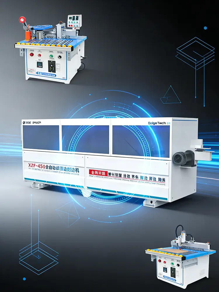 Edge banding machine display