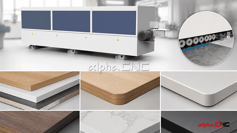 Edge banding machine finished panel samples