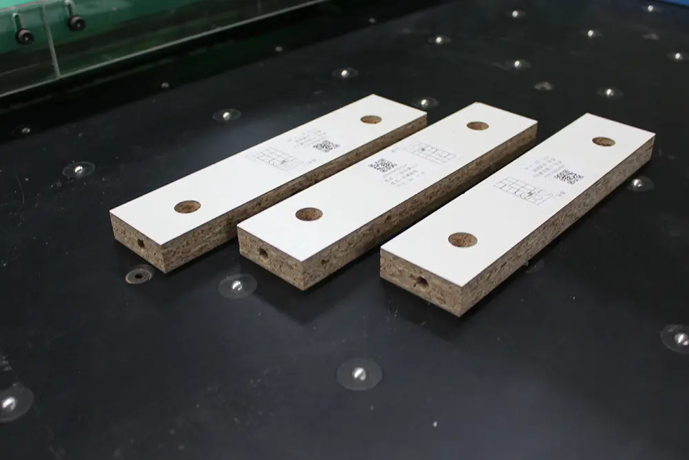 Assembled hardwood dovetail joint cut on a precision sliding table saw